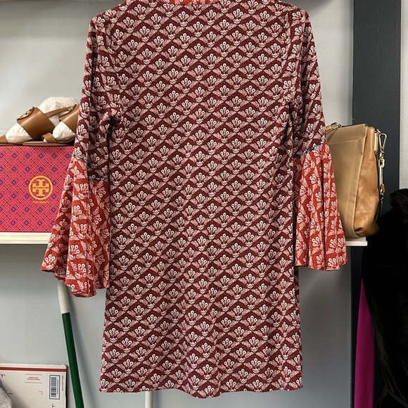 LIKELY Red & White Boho Print Tunic Dress - Size 2 - Picture 6 of 6